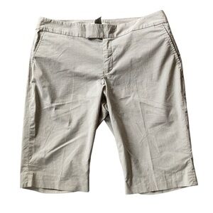 Banana Republic Long Dress Shorts Tan Plaid Size:8 NWT
